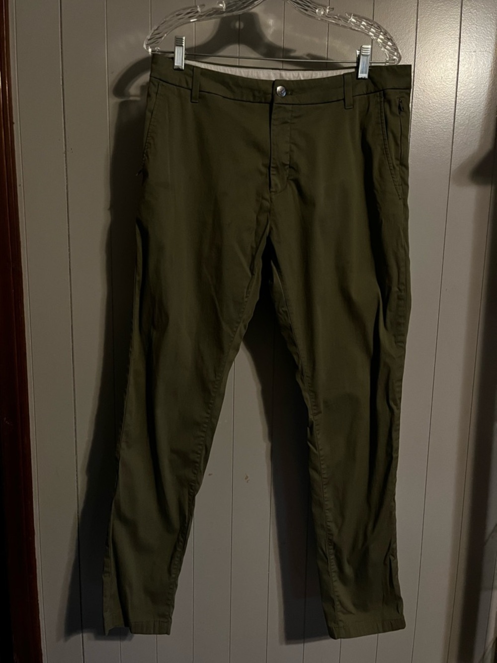Birddogs green chino lined pants 34x32
